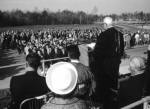 Virginia Governor Albertis S. Harrison, Jr. speaks to attendees at George Mason College Dedication